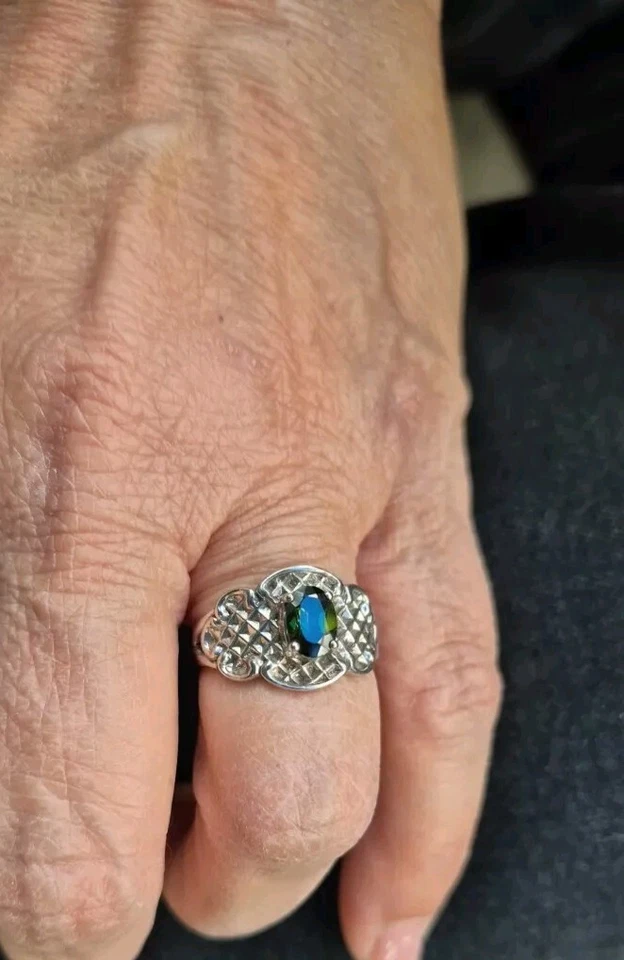 Anillo granate talla 7 Foto 3 de 3