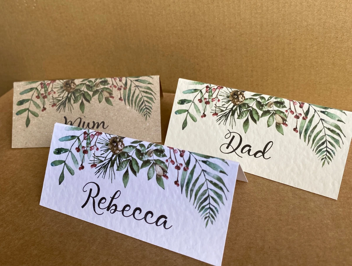 Personalised table place sale cards