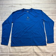 Life Is Good Good Move Shirt Blue Long Sleeve Athletic Workout Men's Size Large
