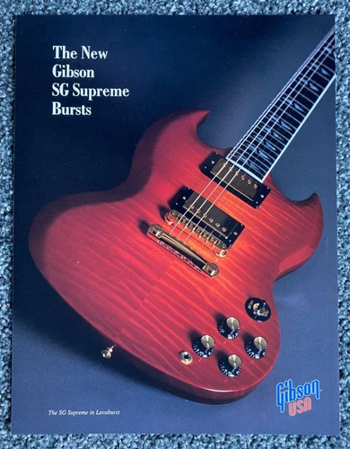 "The NEW Gibson SG Supreme Bursts" Original 2000 Brochure- MINT!