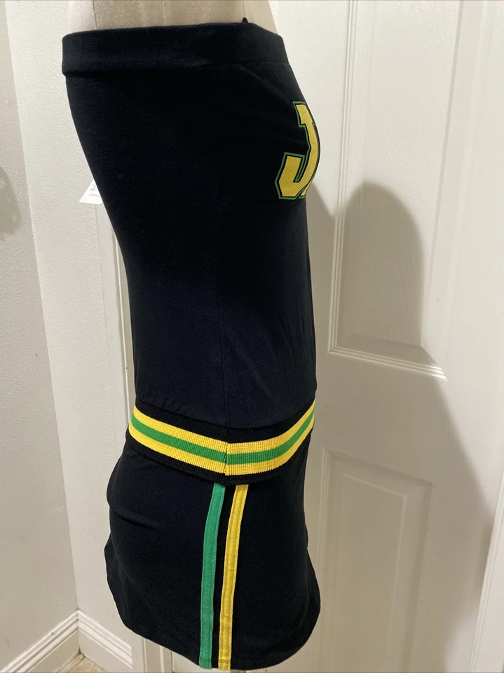 Vtg 1990s SO COOL Jamaica Hip Hop Reggae Dancehall HALTER MINI DRESS SKIRT Med - Image 3 of 4