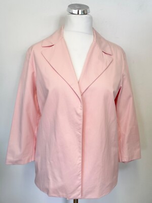  LOVE MOSCHINO ROSA BAUMWOLLE VON RAND ZU RAND 3/4-ÄRMEL JACKE GRÖSSE 14
