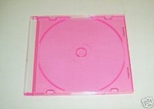 200 NEW HIGH QUALITY 5.2MM SUPER SLIM CD JEWEL CASE W PINK TRAY PSC16PINK