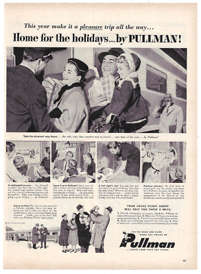 Pullman Printanzeige Vintage Reklame Zug Werbung Transport 1955
