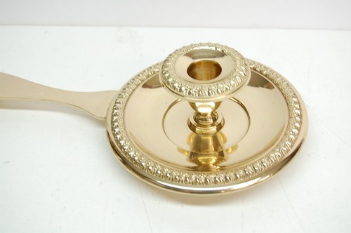 Traditional Polished Brass Bishop's Candle Holder "Bugia" (#28) - Picture 8 of 9