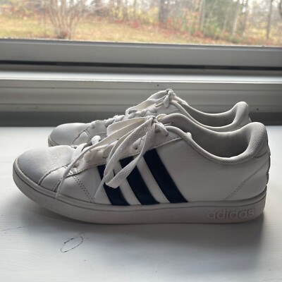 Adidas Mens Cloudfoam Advantage AW4409 White Casual Shoes Sneakers Size 7.5