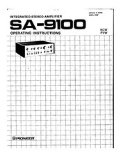 Manuale di istruzioni Operating Instructions per Pioneer SA-9100 