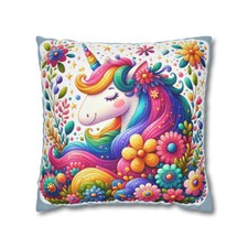 Unicorn Spun Polyester Square Pillow Case