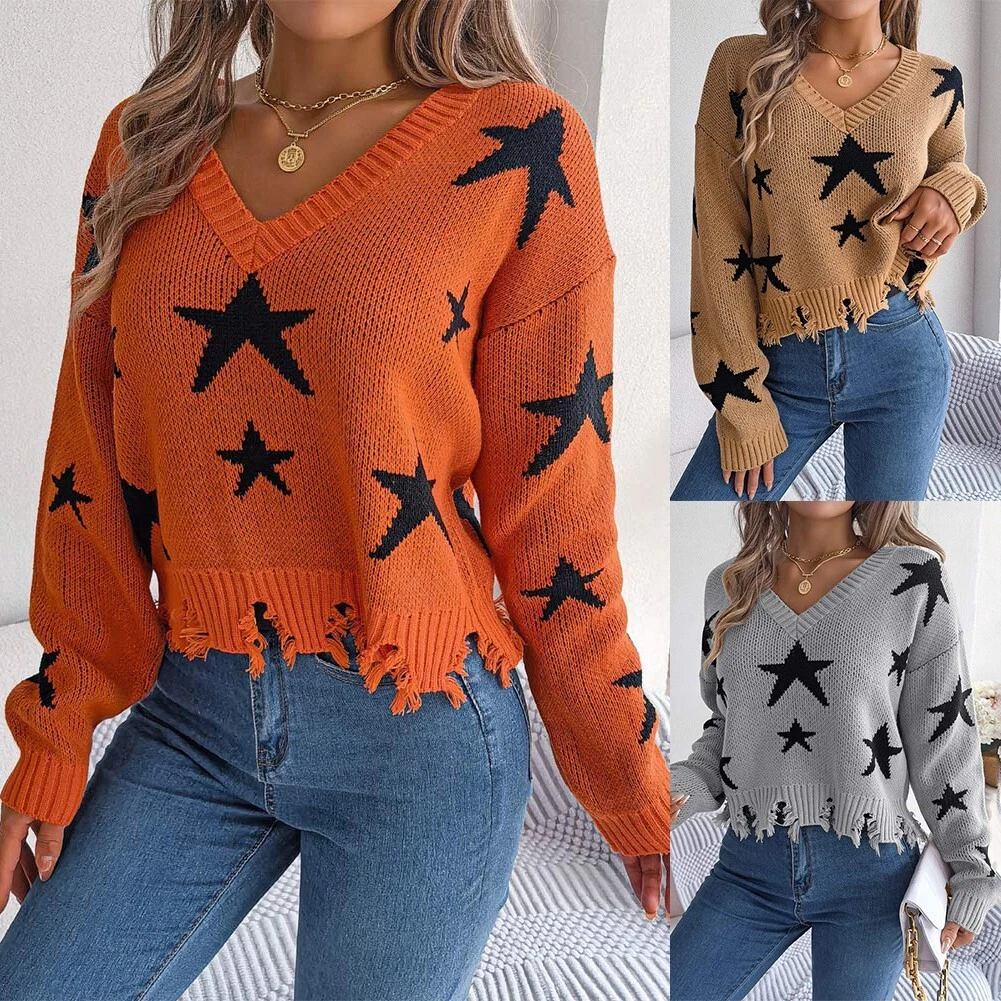 Star patterned shop sweater