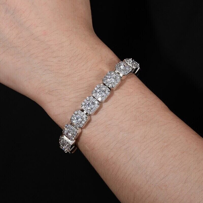 MOISSANITE INFINITY STONES LINK ARMBAND. - WEIßGOLD | Amsterdam