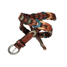 NEW Fossil Multicolored Leather Link Belt sz Medium Unisex