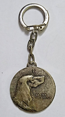 Vintage dog setter irlandais + cafe le mexicain  Keychain Collectable old metal