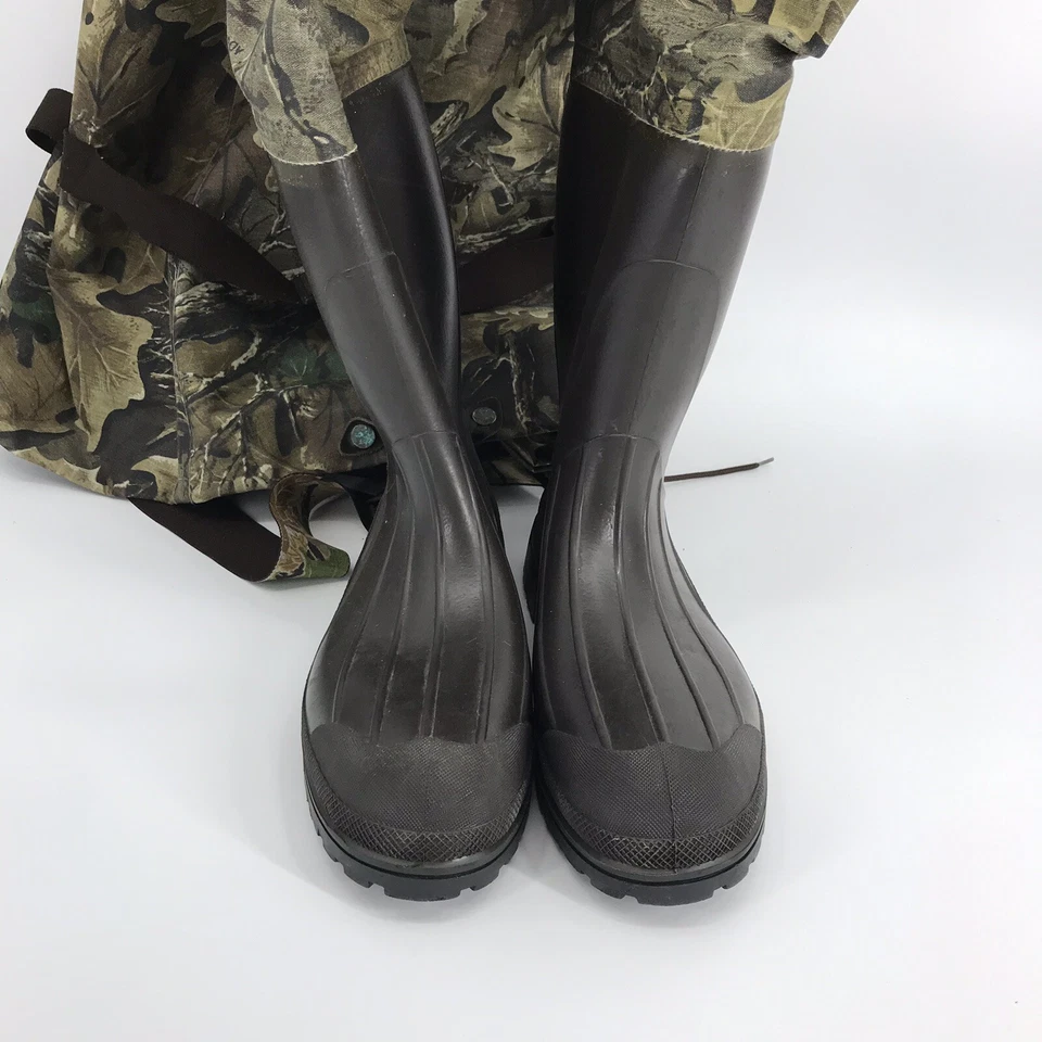 Advantage Mens Fishing Chest Waders w/ Rubber Boots Realtree Oak Camo Sz 13 - Image 3 of 4