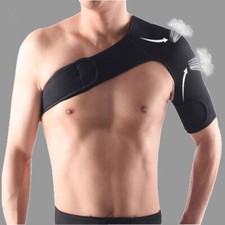 Adjustable Shoulder Brace Rotator Cuff Pain Relief Support Wrap Belt Sleeve Gym⇖