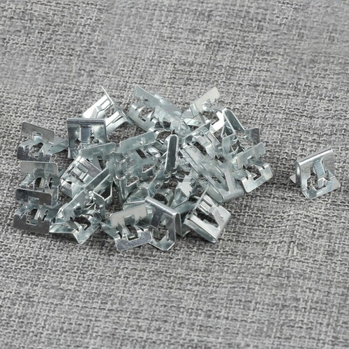25PCS Metal Fastener Clips 1/2" X 5/8" For Car Dash Panel Retainer Moulding Trim - Picture 7 of 12
