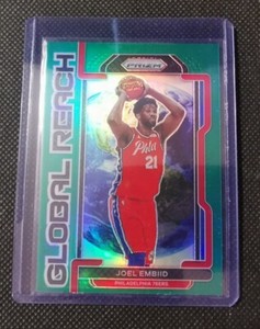 2021-22 Panini Prizm Global Reach Green Wave Prizm Joel Embiid #2