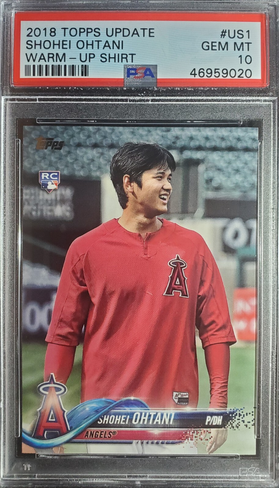 Shohei Ohtani 2018 Topps Update #US1 SP Variation (Warm-Up Shohei Ohtani 2018 Topps Update #US1 SP Variation (Warm-Up
