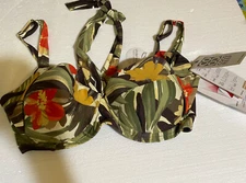 Coco Reef White Label Cruise Tropical Bikini Swimsuit Bra Top Mahogany 36 / 38 D