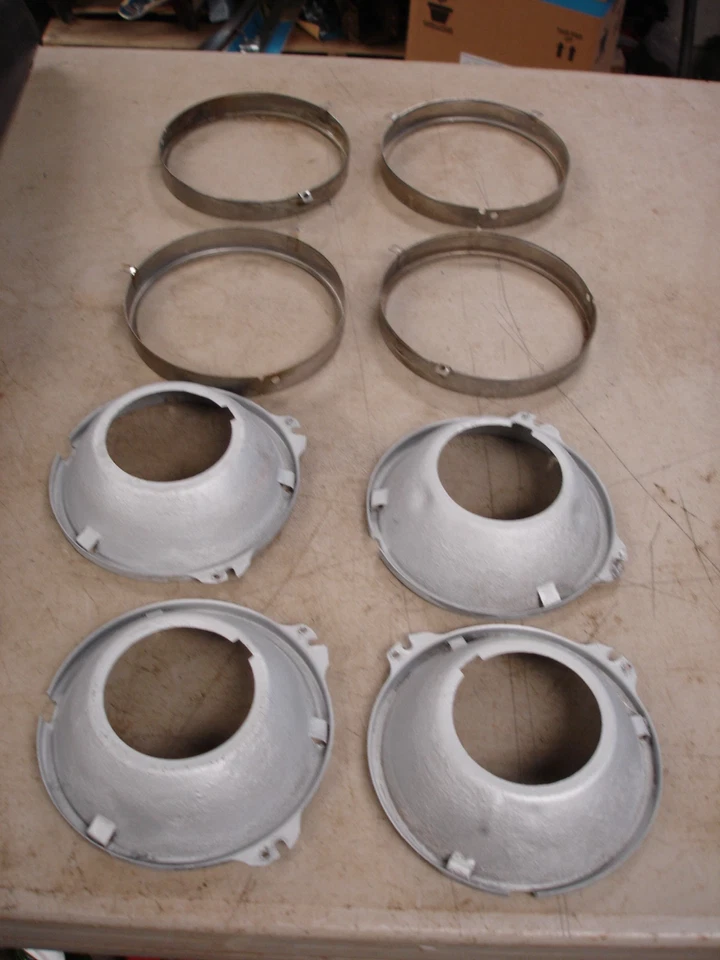 1963 1964 65 66 1967 GP GTO Impala SS 442 GS Juego de 4 cubos y anillos de faros GM Foto 2 de 3