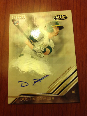 Dustin Fowler 2018 TOPPS TIER ONE BREAKOUTS AUTO 171/275 OAKLAND ATHLETICS