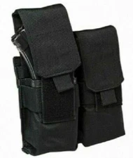 VISM Quad Rifle Magazine Pouch w/ TOP FLAP MOLLE Tactical Duty Gear Hunting BLK