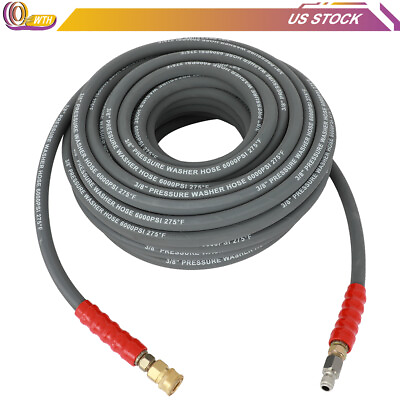 #ad 3 8quot; x 100ft 2 Braid R2 Gray 6000psi Hot Water Pressure Washer Hose $105.94
