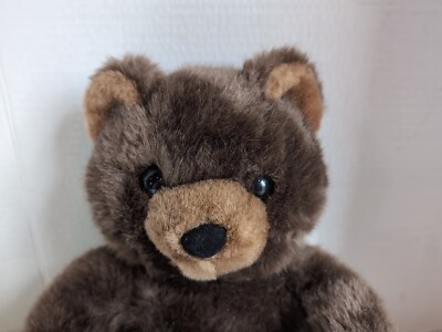 Vintage Wacky Bear Plush 2000 Brown Teddy Hand Stuffed In USA