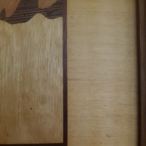 HUDSON RIVER INLAY PICTURE - CANYON FLIGHT - WOOD MARQUETRY by NELSON 16X13 - Picture 7 of 8