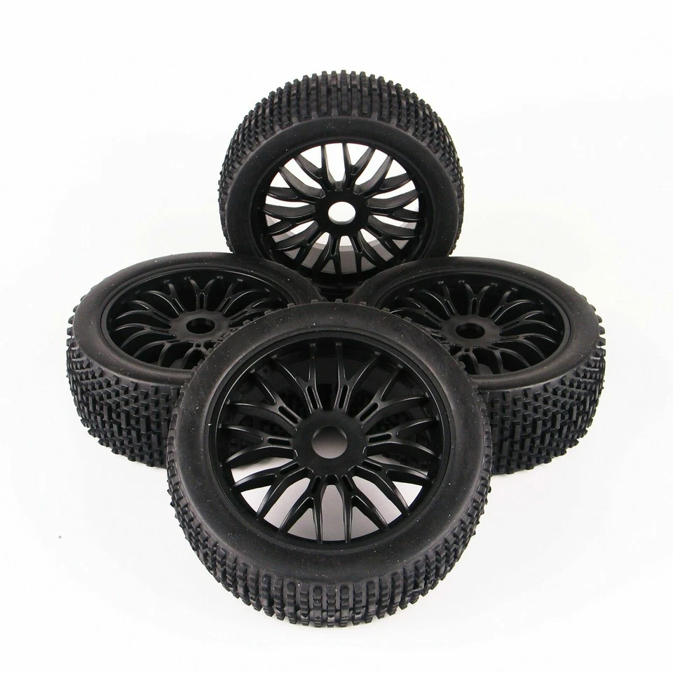 4PCS RC 1:8 Buggy Tires&Wheel Rims Kit 17mm Hex For HSP HPI Off-Road Car - Image 2 of 4