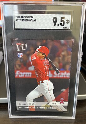 2018 Topps Now Shohei Ohtani RC #32 SGC 9.5 “MINT+” 1st Career 