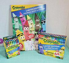 Crayola Limited Edition 8 Retired Colors Coloring Book, 32pk 64pk Crayons