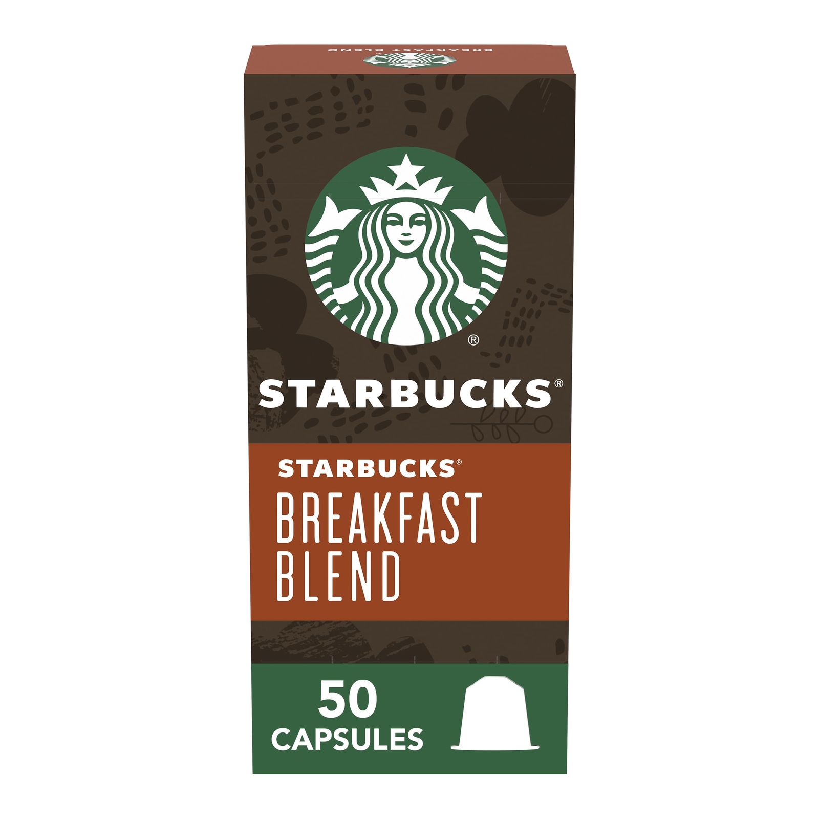 Starbucks by Nespresso Medium Roast Breakfast Blend Coffee 50-count single se...