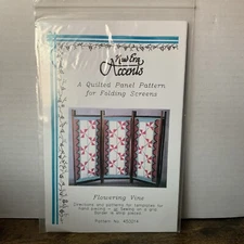 New Era Accents Flowering Vine Pattern #450014 Quilting Pattern Folding Screens