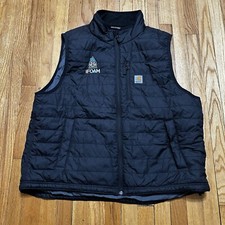 Carhartt Men's Rain Defender Insulated Vest Relaxed Fit Zip Gray 2XL Quilted