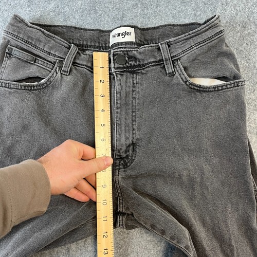 Wrangler Jeans Mens 30 30 * Texas Slim Stretch Fade Grey Stretch Cowboy Western - Picture 6 of 11