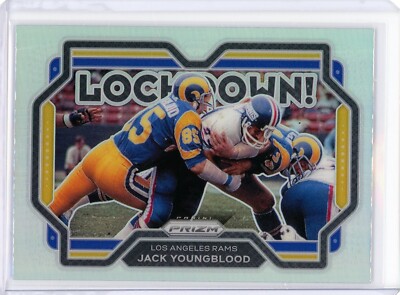 2021 Panini Prizm Jack Youngblood Silver Prizm Lockdown! #28 Los Angeles Rams