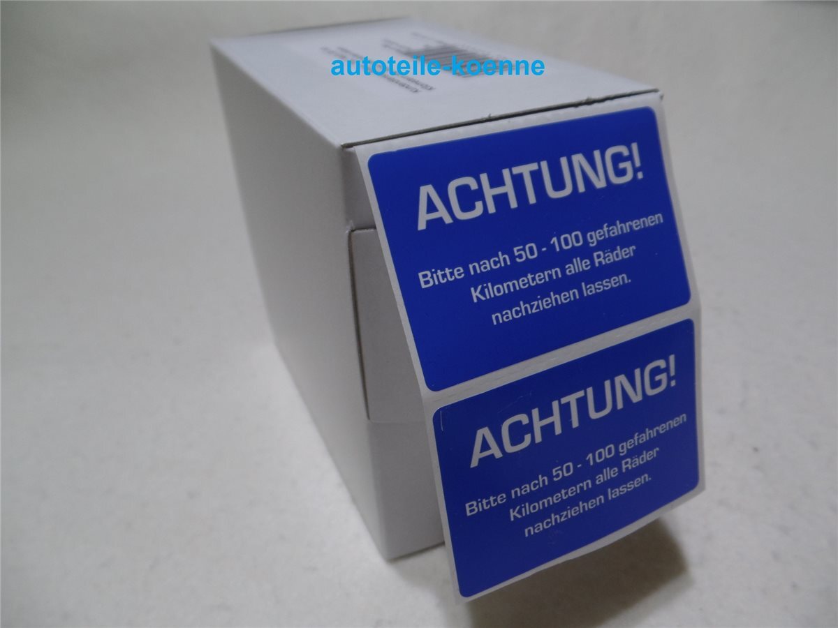 EICHNER ACHTUNG! Räder nachziehen lassen Aufkleber 250 St. - Image 3