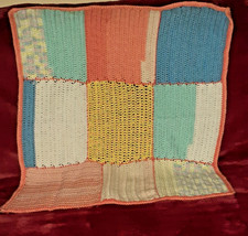 Sweet Hand Knit Baby Blanket 30 1/2" x 33", Cozy, Never Used