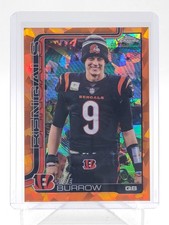 JOE BURROW 2025 TOPPS CHROME SAPPHIRE VARIATION ORANGE REFRACTOR /25 Q5692