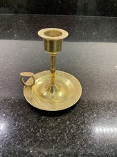 VTG Brass Chamberstick Candle Holder