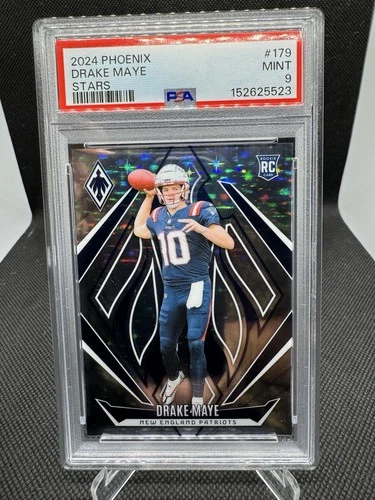 2024 Panini Phoenix - Rookie Drake Maye #179 Stars /180 PSA 9 Mint Patriots RC