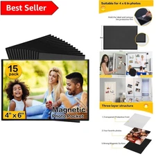 15 Pack 4x6 Inch Magnetic Picture Frame for Refrigerator Fridge Pictures Frame