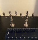 WILLIAM B. MEYERS Antique STERLING Silver Dollhouse Miniature CANDLESTICKS set — photo 9