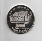 .999 FINE SILVER 1 TROY OZ DENVER BRONCOS SUPER BOWL CHAMPIONS XXXIII