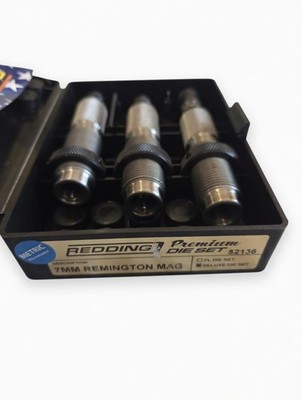 Redding 52136 7mm Remingron Mag Deluxe FL Die Set Metric Micrometer NIB