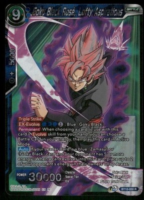 Goku Black Rose, Lofty Aspirations BT10-050R Holo Dragon Ball Z TCG trading card