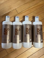 4 Schwarzkopf Blondme Cool Blondes Neutralizing Shampoo, 33.8 oz each bottle