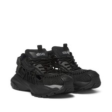 Versace Mercury M VS 01 Sneakers Men EU 42 Black Leather Greca Chunky Trainer