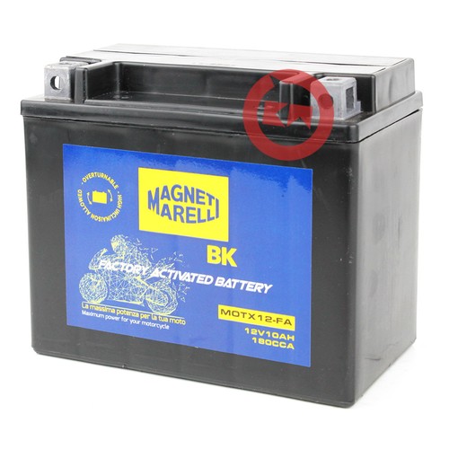 BATTERIA MAGNETI MARELLI YTX12-BS 12V 10Ah AGM 180cca SPUNTO 150 x 87 x 130mm - Imagen 3 de 5