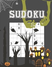 Halloween Sudoku: 5 Difficulty Levels - Easy - Normal - by Sudoku Boo PAPERBACK